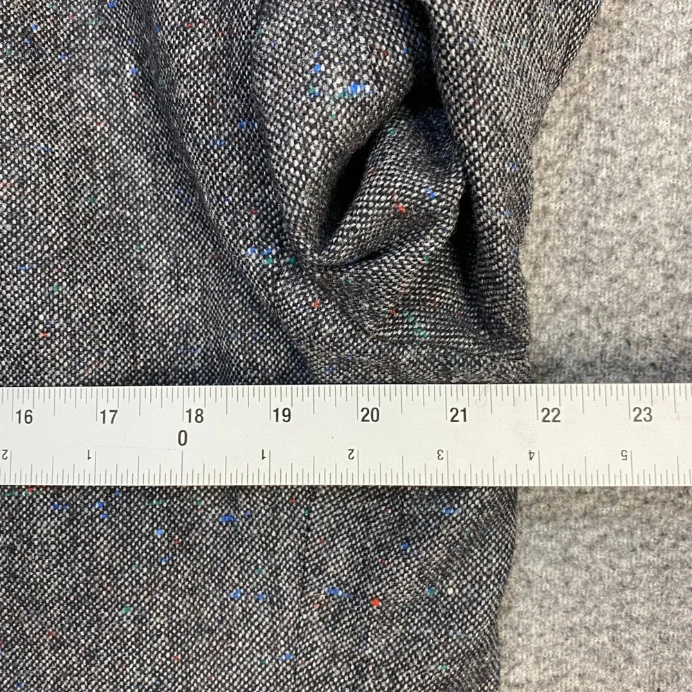 Vtg 80s Burberrys Nordstrom Gray Donegal Tweed Blazer 42R Wool Sport Coat USA